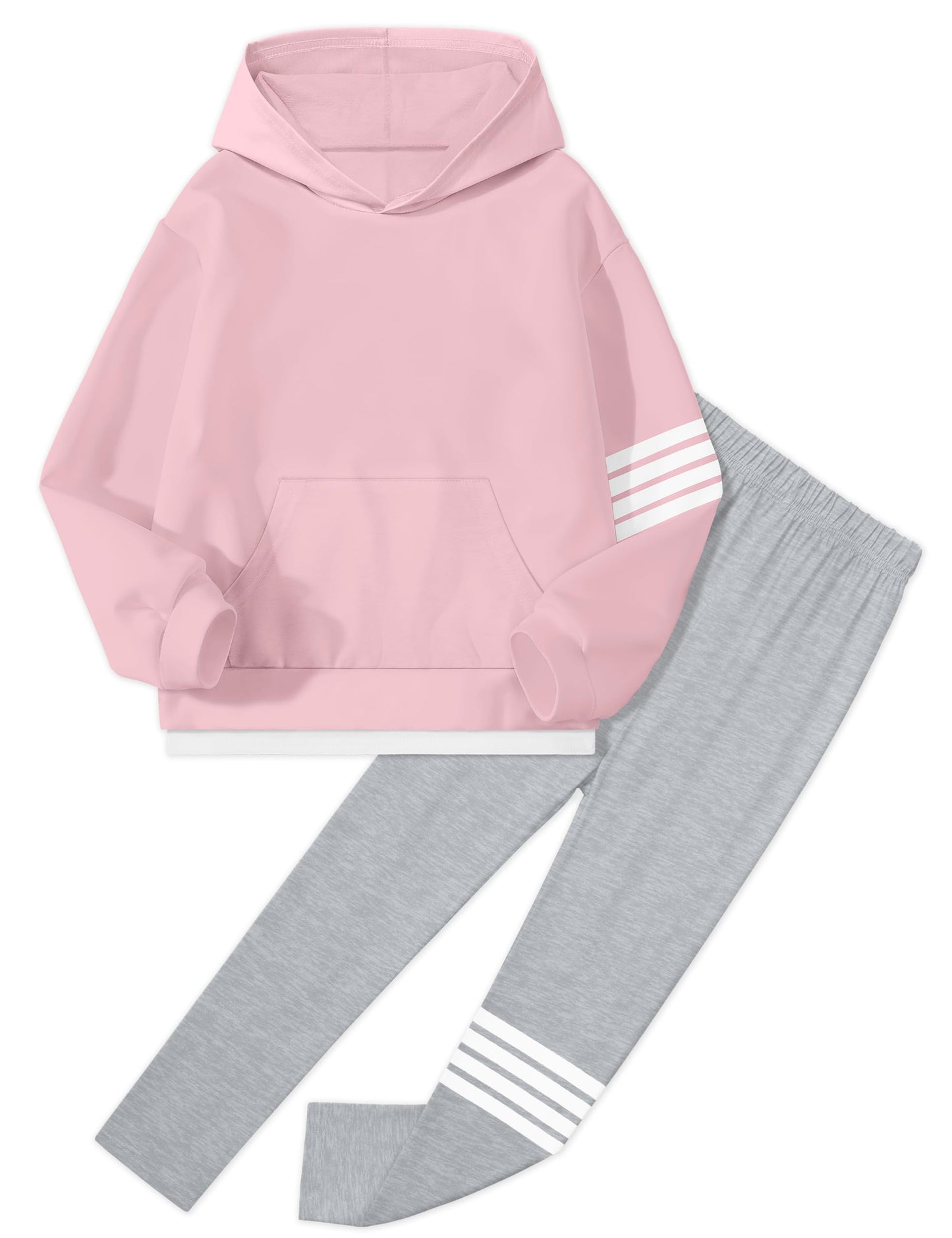 NECIOUS Girls' 2-Piece Hoodie & Leggings Set