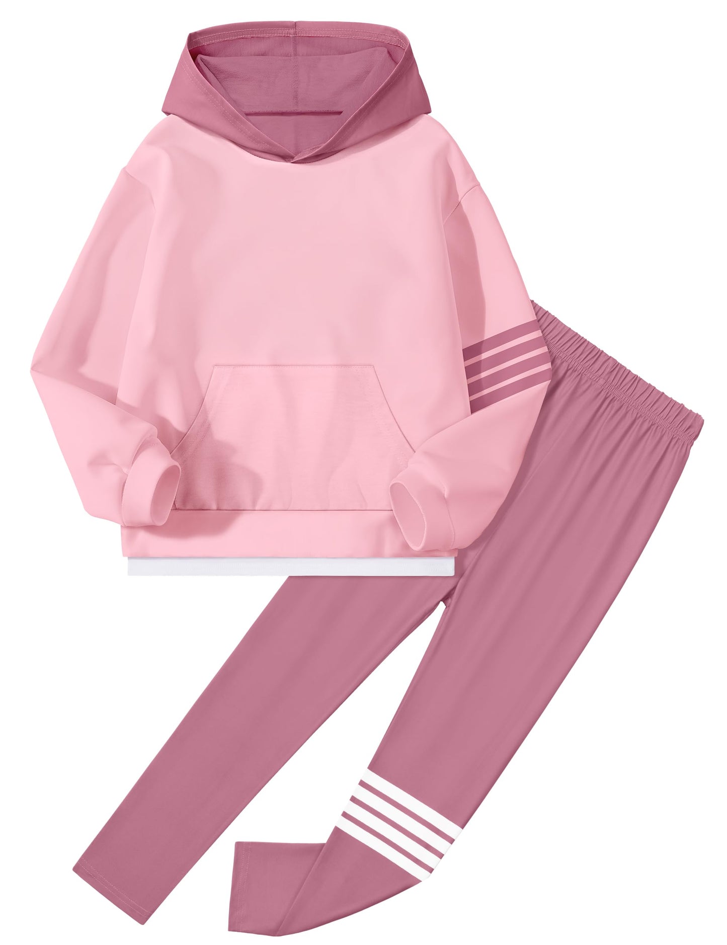NECIOUS Girls' 2-Piece Hoodie & Leggings Set