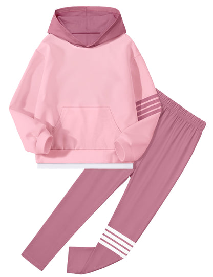NECIOUS Girls' 2-Piece Hoodie & Leggings Set