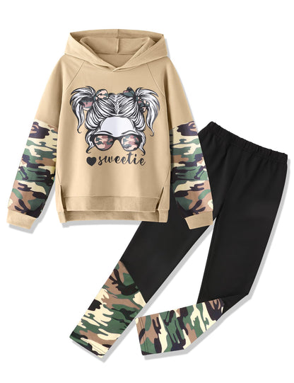 Girls' 2-Piece Tie Dye Hoodie & Leggings Set