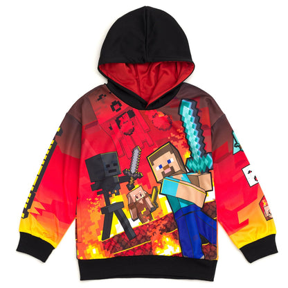Minecraft Fleece Pullover Hoodie Little Kid to Big Kid Sizes (4-18-20)