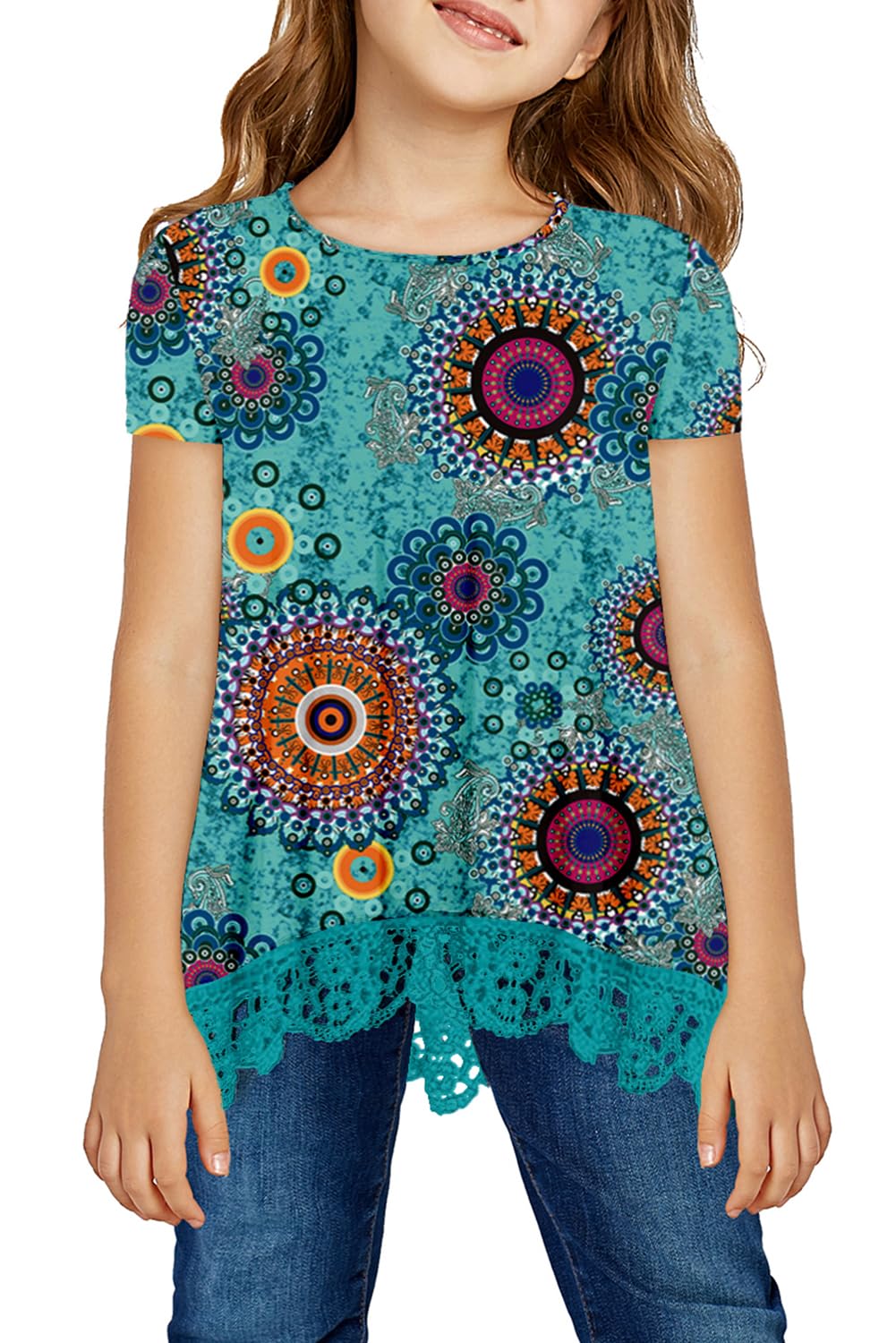 storeofbaby Girls' Casual Short Sleeve Tunic Top