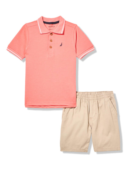 Nautica Boys 2pc Polo Short Set