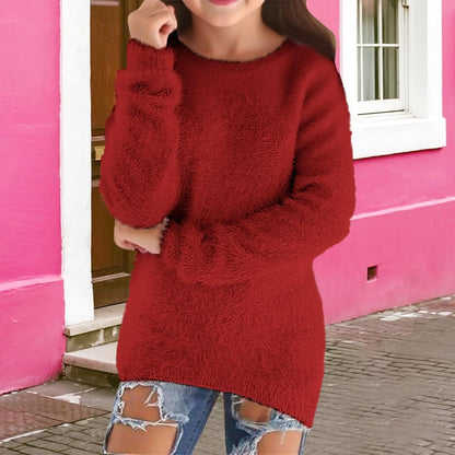 Girls' Lightweight Cozy Pullover Sweater