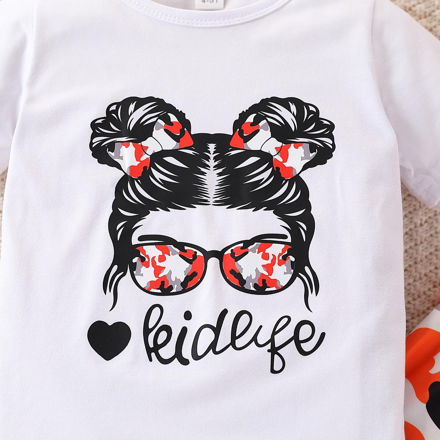 Toddler Girls' 2-Piece Top & Camo Pants Set