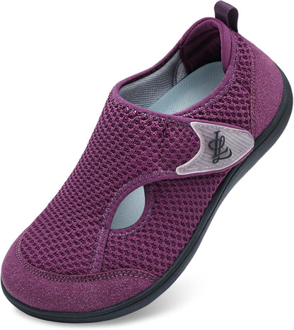 LeIsfIt Women's Wide Diabetic Adjustable Walking Shoes