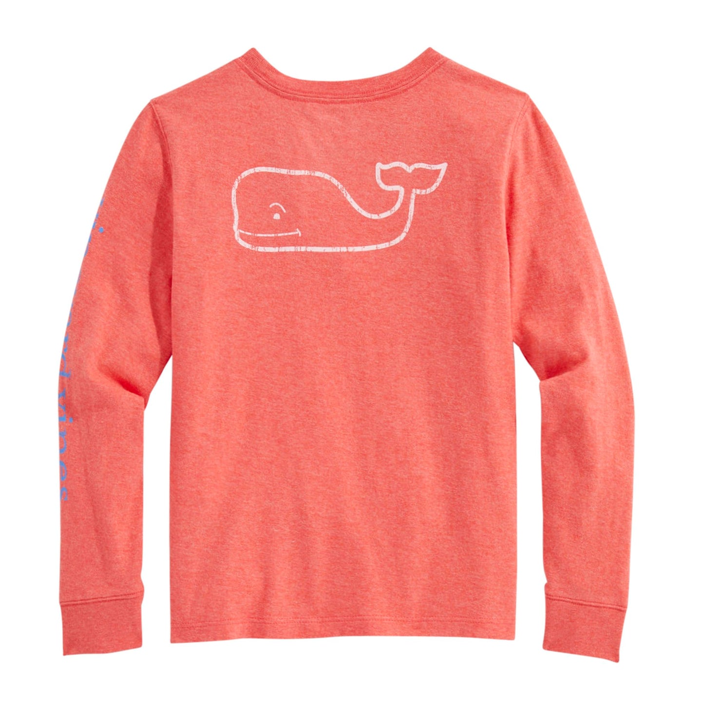 vineyard vines Girls' Vintage Whale Long-Sleeve Pocket Tee