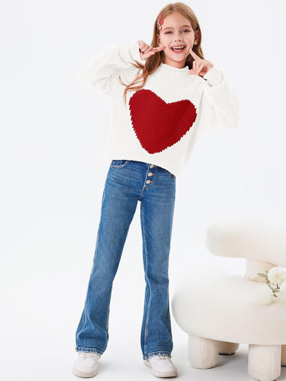 Imily Bela Girls' Turtleneck Batwing Sweater