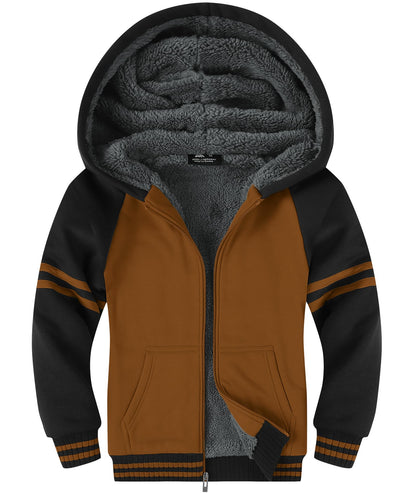 SWISSWELL Boys' Sherpa Fleece Zip Hoodie