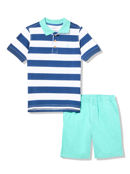 Nautica Boys 2pc Polo Short Set