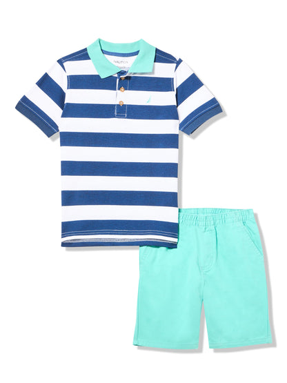Nautica Boys 2pc Polo Short Set