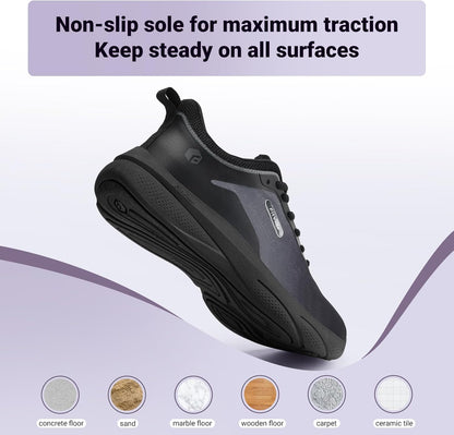 FitVille Women's Wide Slip-On Walking Shoes