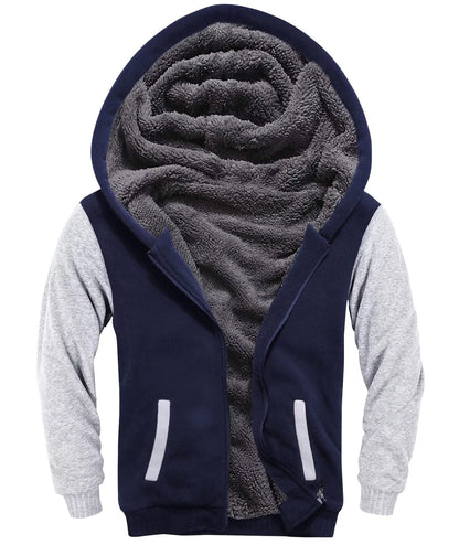 ZITY Boys' Sherpa Lined Zip-Up Hoodie