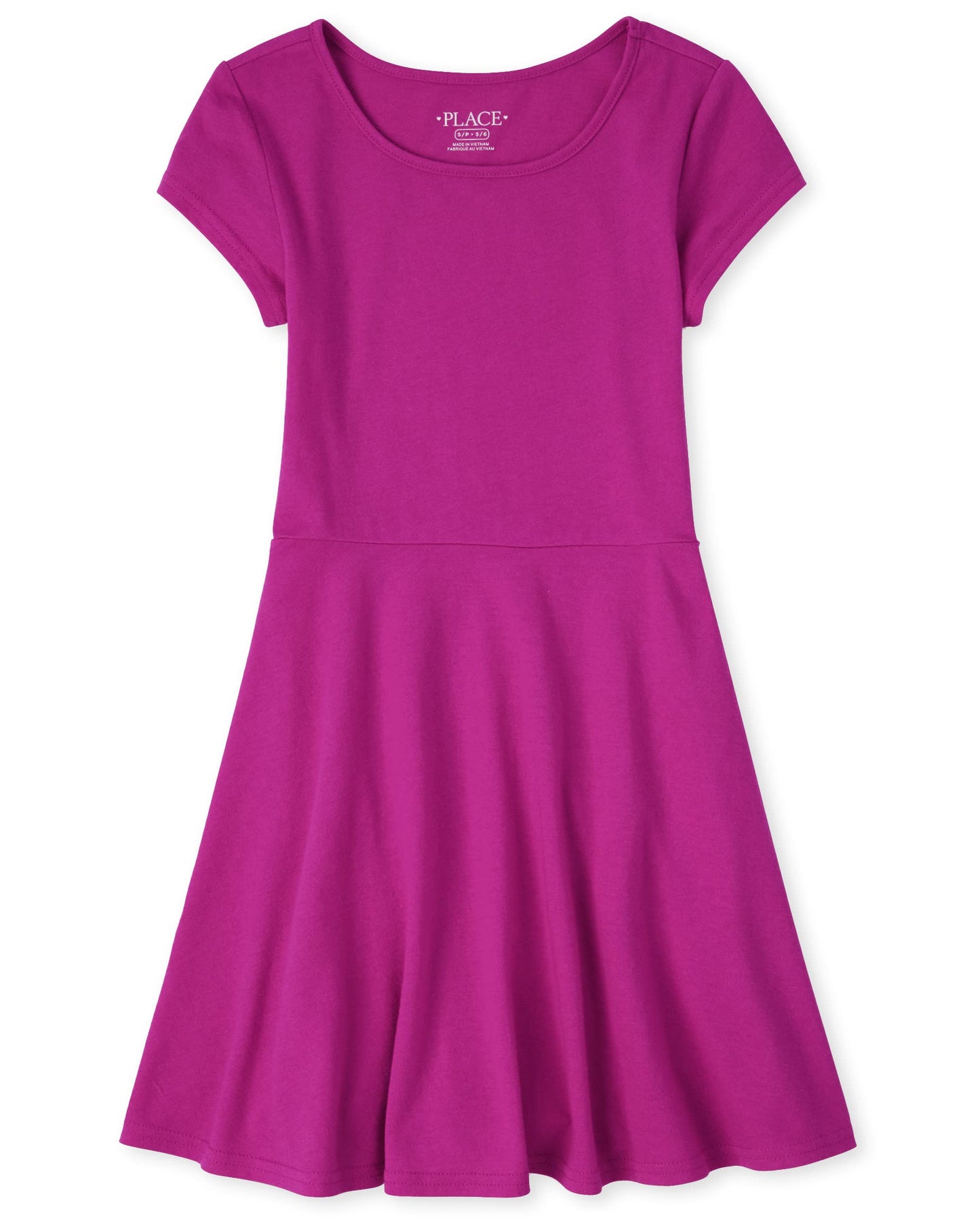 The Children'S Place Girls Short Sleeve Basic Skater Dress