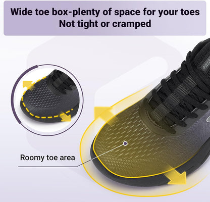 FitVille Women's Wide Slip-On Walking Shoes