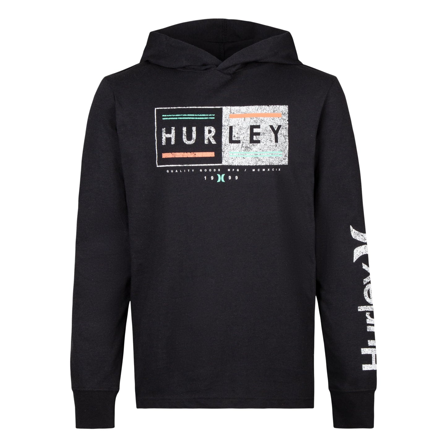 Hurley Boys' Long Sleeve Hooded Graphic T-Shirt