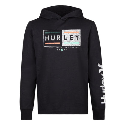 Hurley Boys' Long Sleeve Hooded Graphic T-Shirt
