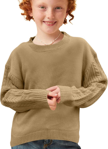 Girls' Crewneck Chunky Knit Sweater