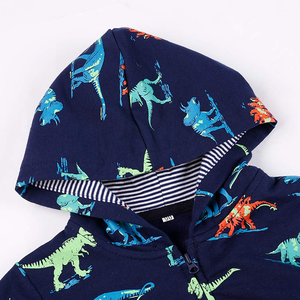 Popshion Toddler Boys' Dinosaur Hoodie Jacket