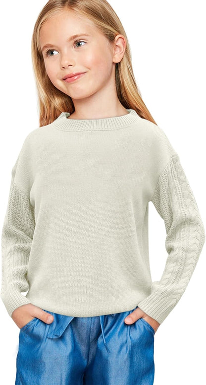 Girls' Crewneck Chunky Knit Sweater