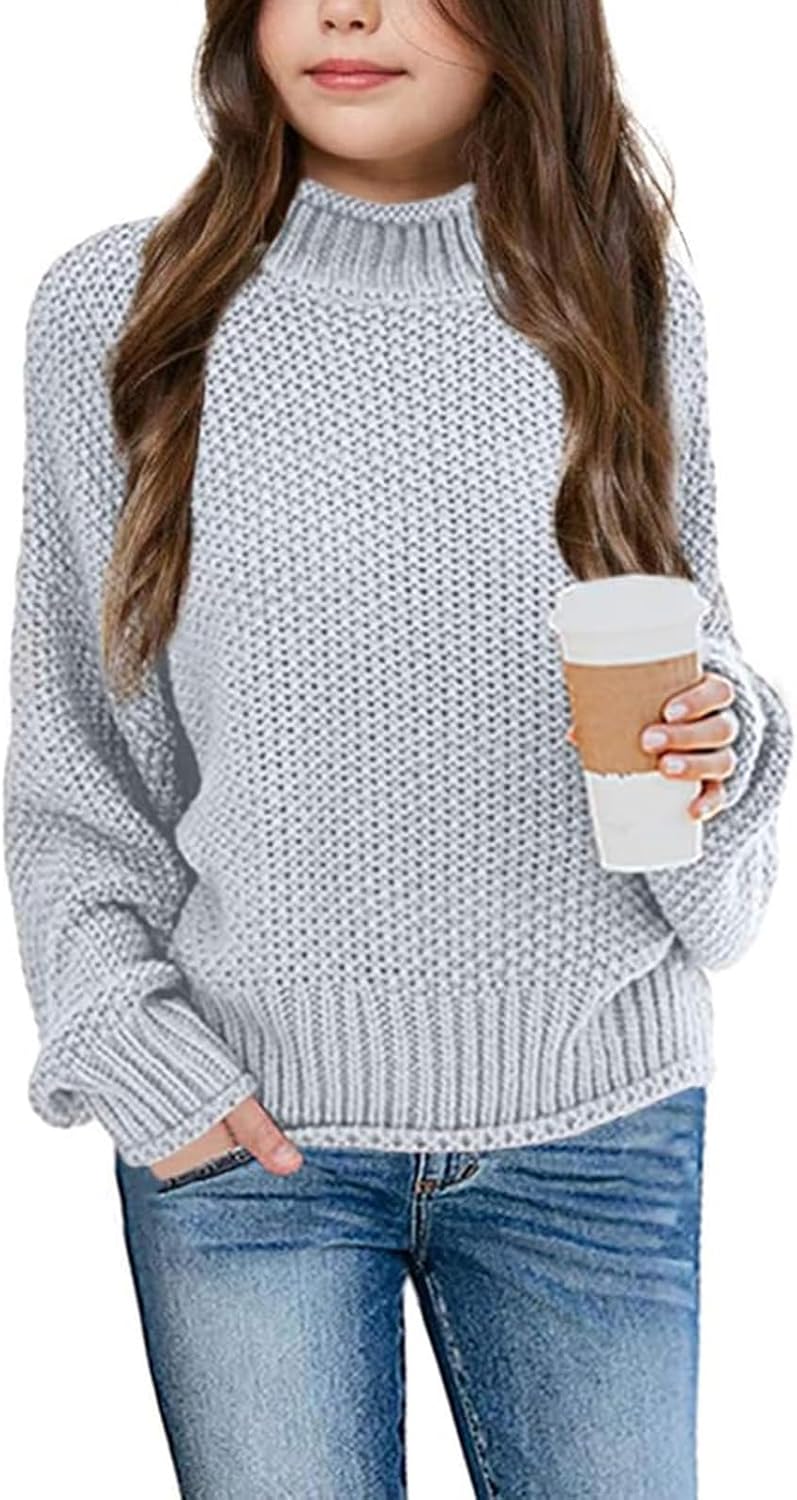 Imily Bela Girls' Turtleneck Batwing Sweater