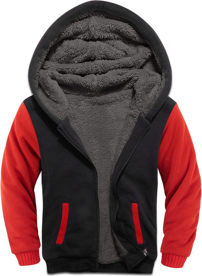 SWISSWELL Boys' Sherpa Fleece Zip Hoodie