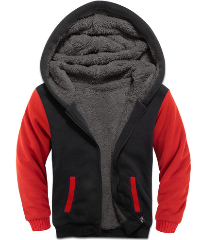 V VALANCH Boys' Sherpa Lined Zip Hoodie
