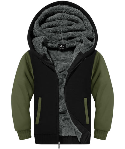 SWISSWELL Boys' Sherpa Fleece Zip Hoodie
