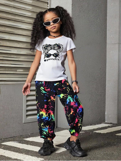 Toddler Girls' 2-Piece Top & Camo Pants Set