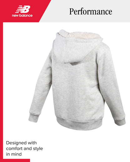 New Balance Boys' Sherpa-Lined Zip Hoodie