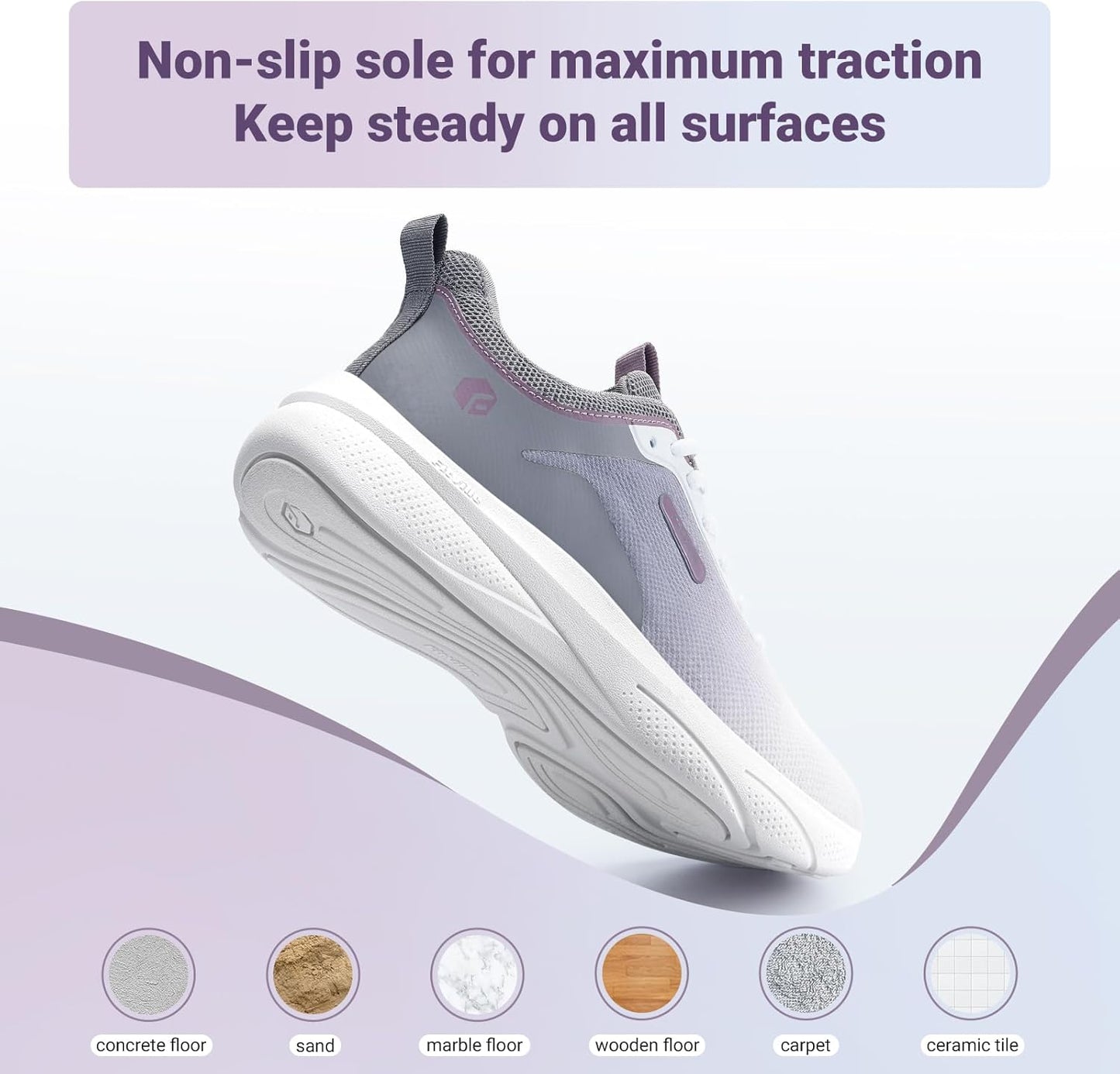 FitVille Women's Wide Slip-On Walking Shoes