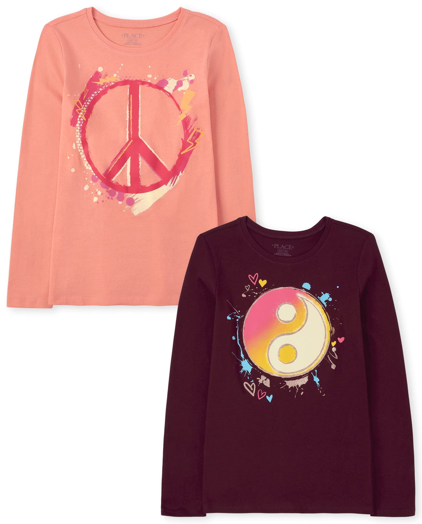 The Children's Place Girls' 2-Pack Graphic Tees