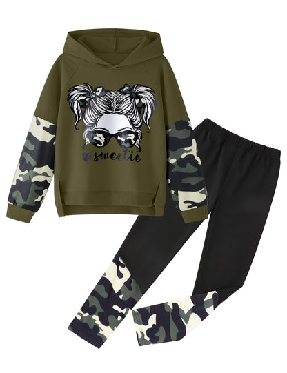 Girls' 2-Piece Tie Dye Hoodie & Leggings Set