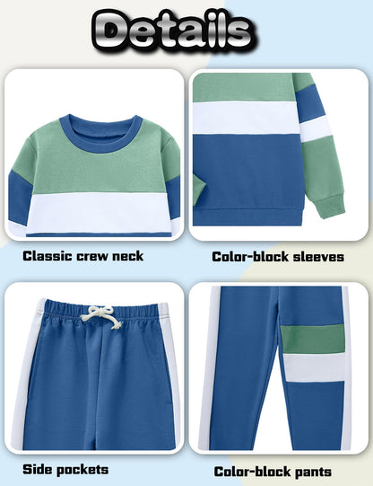 mkodopy Boys' Hoodie Sweatsuit Set