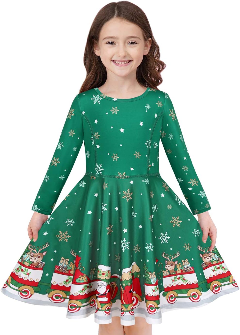 Quedoris Girls' Unicorn Print Twirly Dress