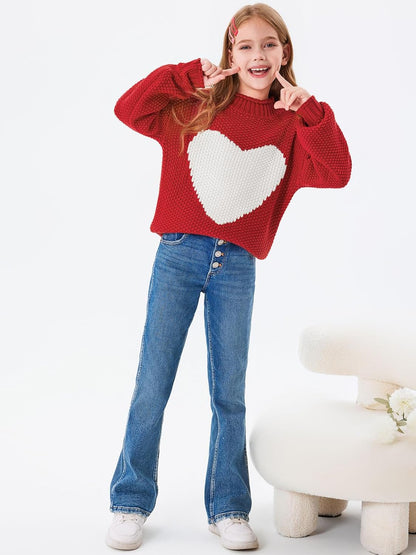 Imily Bela Girls' Turtleneck Batwing Sweater