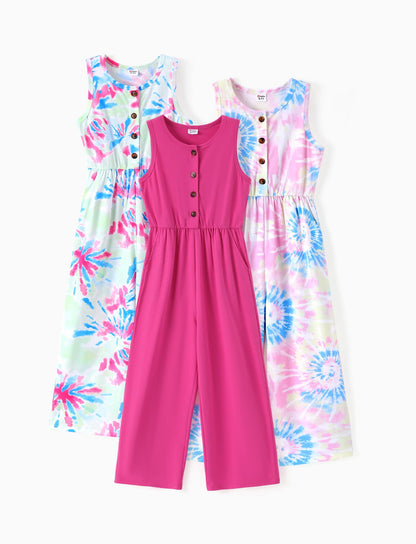 PATPAT Girls 3-Pack Jumpsuits