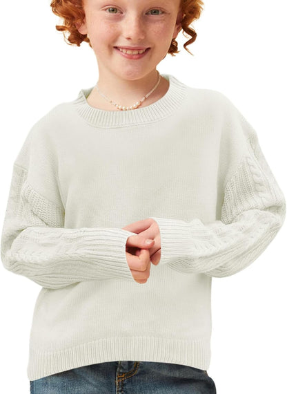 Girls' Crewneck Chunky Knit Sweater