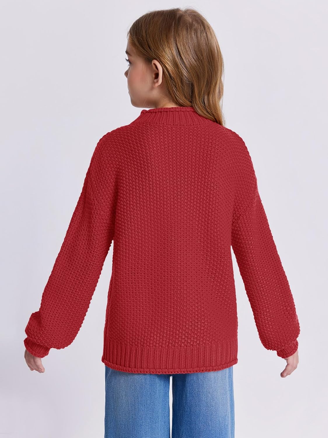 Imily Bela Girls' Turtleneck Batwing Sweater