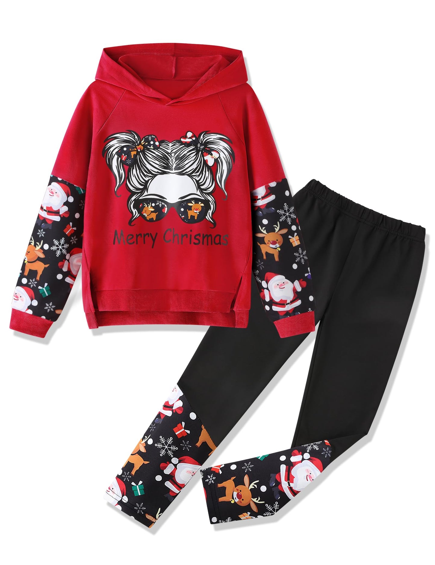 Girls' 2-Piece Tie Dye Hoodie & Leggings Set