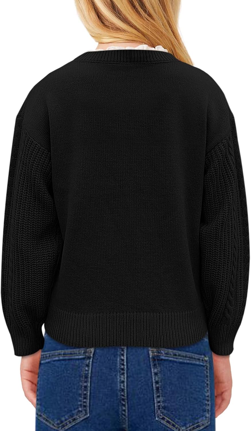 Girls' Crewneck Chunky Knit Sweater