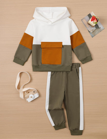 mkodopy Boys' Hoodie Sweatsuit Set