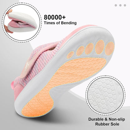 LeIsfIt Women's Wide Diabetic Adjustable Walking Shoes
