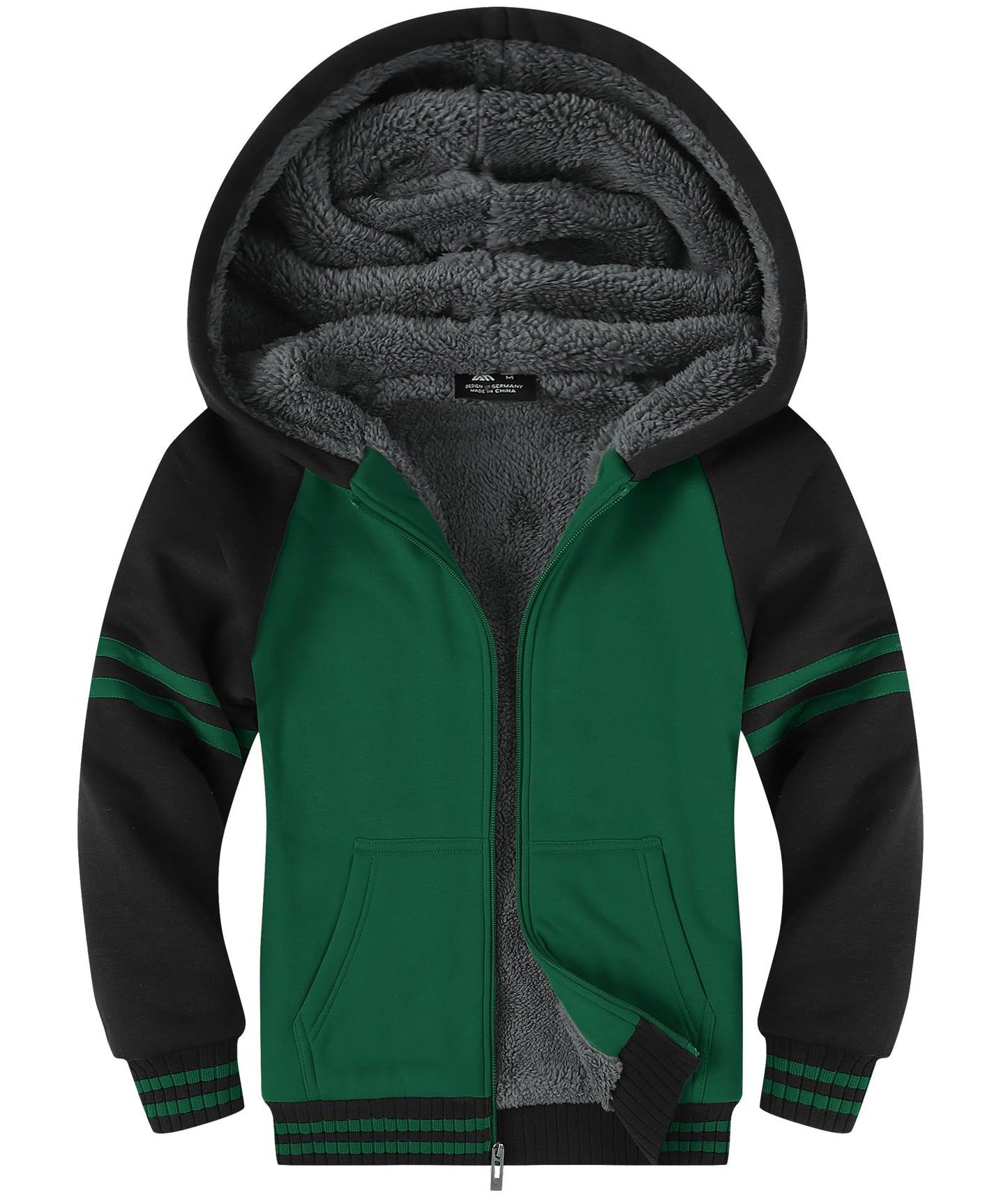 SWISSWELL Boys' Sherpa Fleece Zip Hoodie