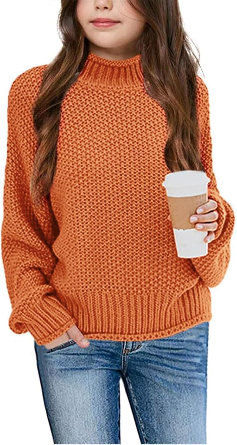Imily Bela Girls' Turtleneck Batwing Sweater