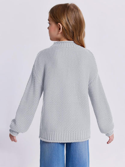 Imily Bela Girls' Turtleneck Batwing Sweater