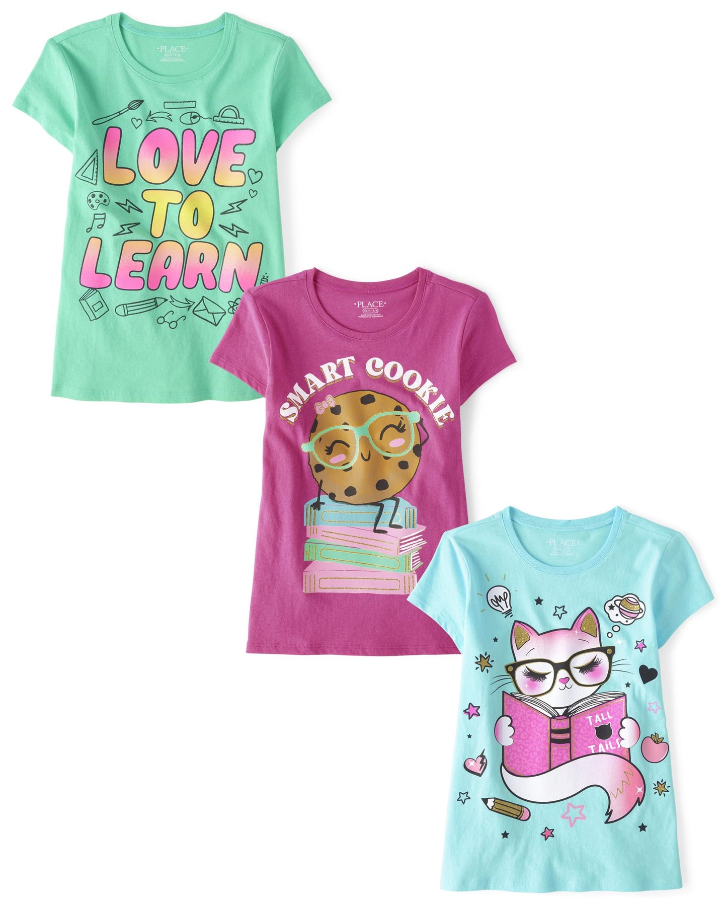 The Children's Place Girls Short Sleeve Graphic T- Shirt