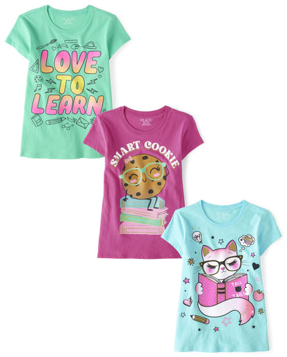 The Children's Place Girls Short Sleeve Graphic T- Shirt