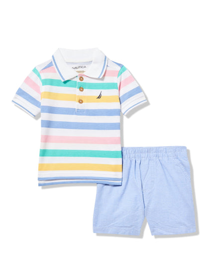 Nautica Boys 2pc Polo Short Set