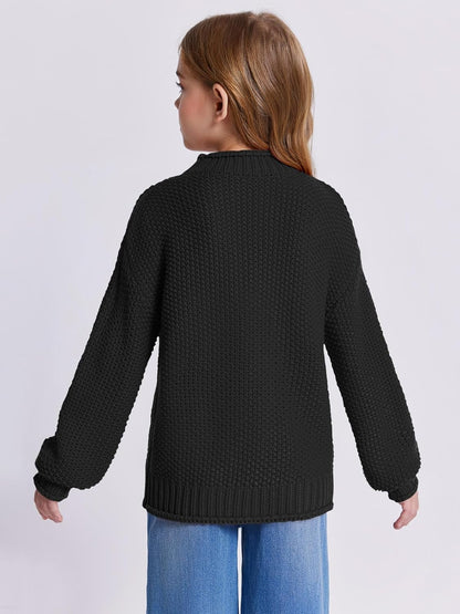 Imily Bela Girls' Turtleneck Batwing Sweater